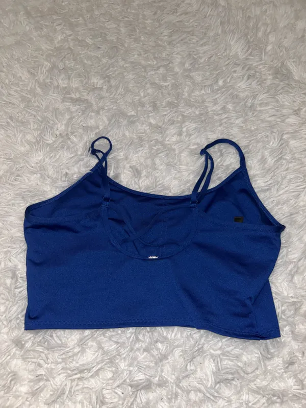 Victoria’s Secret PINK Active royal blue criss cross back sports bra large - Image 2