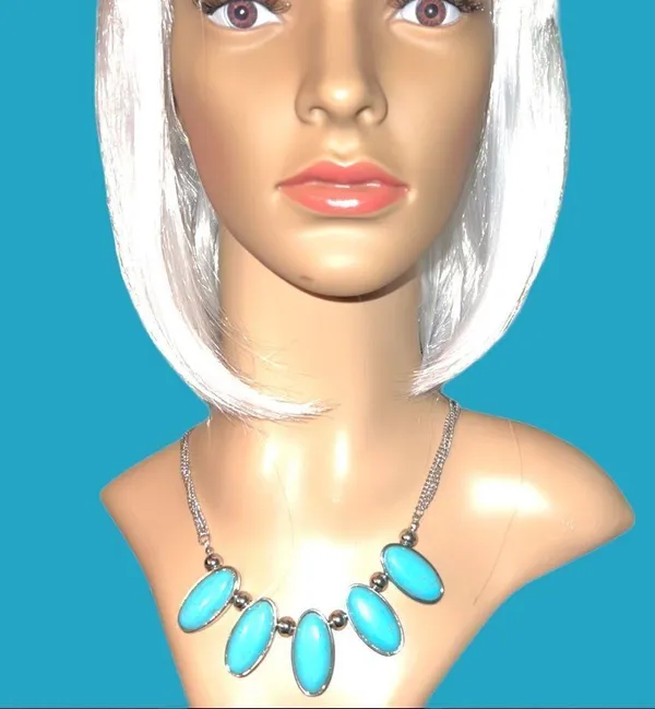 Very nice silver and turquoise necklace! Blue - Image 2