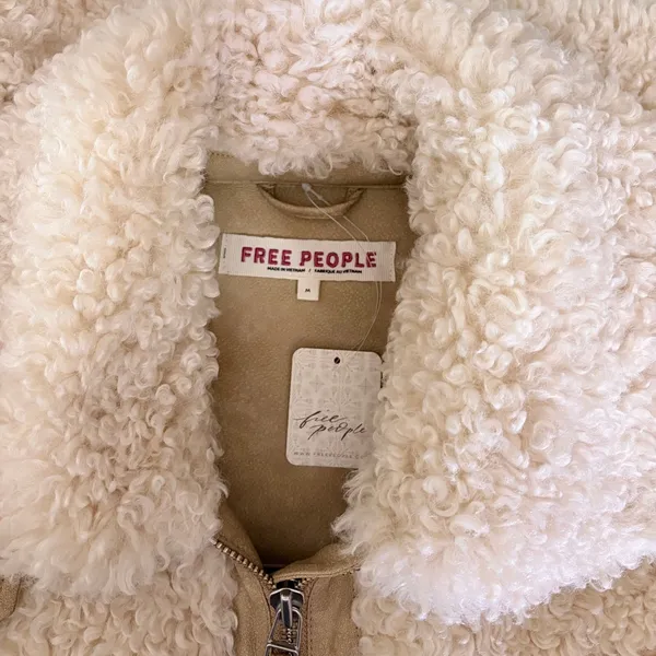 NWT!!‎ FREE PEOPLE Jolie Teddy Coat Faux Fur Oversized Bohemian Outdoors Medium - Image 11