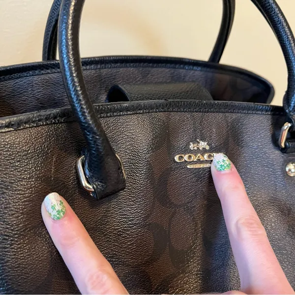 Coach Margot Carryall Signature in Black and Brown Logo - Image 3