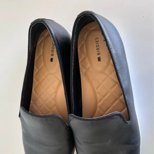 Birdies‎ The Swift Black Leather Slip On Sneakers - Image 6