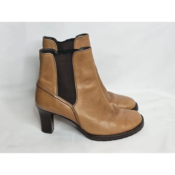 COLE HAAN Country Vibram‎ Sole Brown Leather Ankle Boots Womens Size 6B - Image 7