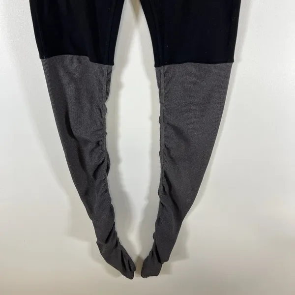 Alo yoga goddess leggings black gray‎ womens S ribbed athletic dance - Image 4