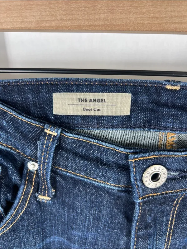 AG Adriano Goldschmied The Angel Boot Cut Jeans Dark Wash Size 30R - Image 4