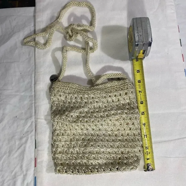 The Sak Crochet Crossbody Bag Cream Ivory Woven Knit Boho Small Purse - Image 6