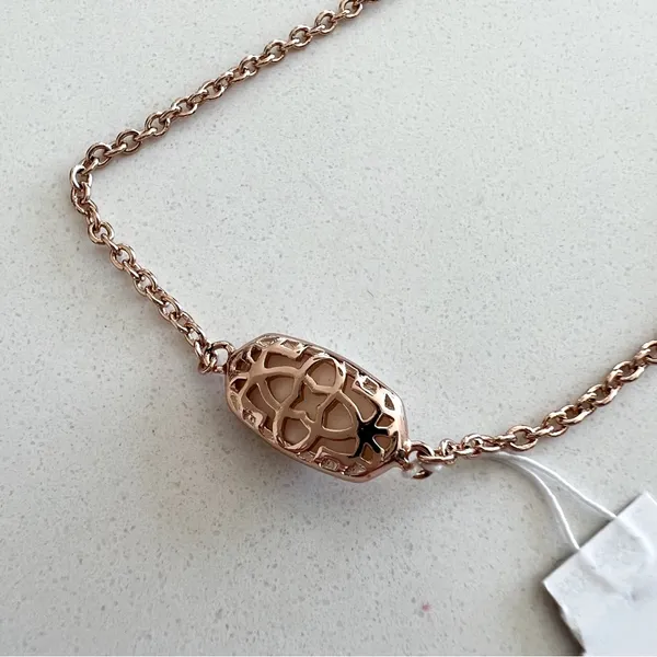 Kendra Scott Elaina Rose Gold Adjustable Chain Bracelet NWT - Image 4
