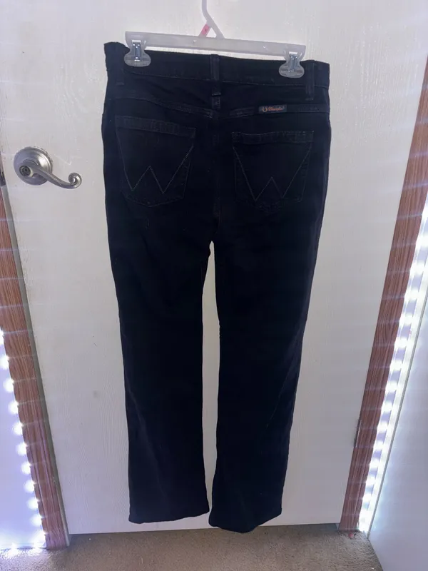 Black Bootcut Wrangler Jeans - Image 2