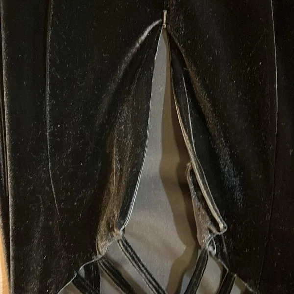 Gina Bacconi Size 10 Black Velour Maxi Gown - Image 8