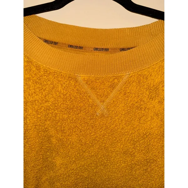 Aerie‎ Chilled Out Oversized Sherpa Crewneck Brown L Cozy Gorpcore minimalist - Image 4