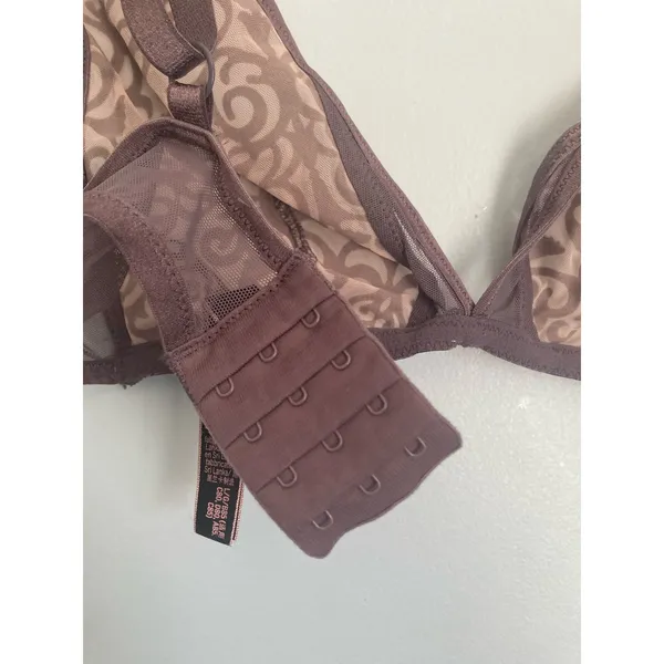 Victoria's Secret Bralette Large Purple and Tan Velvet Feminine - Image 4
