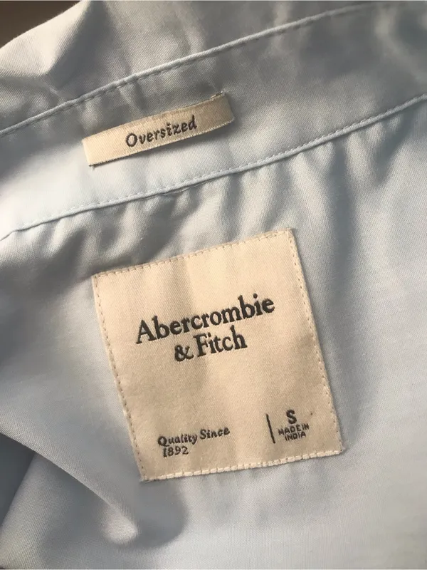 NWOT Abercrombie & Fitch Oversized Poplin Color block Button-Down Shirt - Image 9