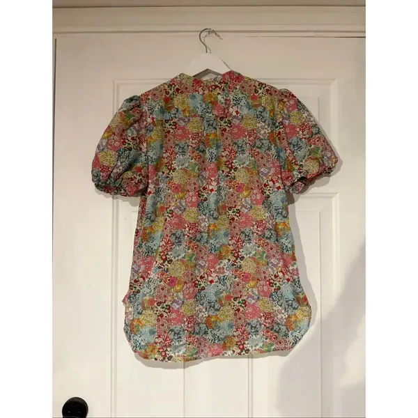 J.crew x Liberty classic fit patchwork floral puff sleeve blouse 2 - Image 5