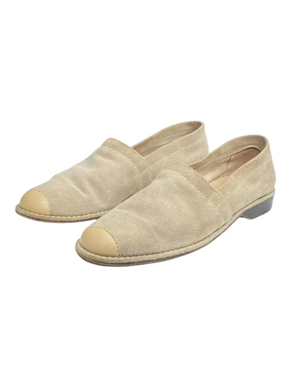 Donald J Pliner ⌘ Leather Cap Toe Espadrille Flats Shoes ⌘ Sand Suede ⌘ 6M - Image 8