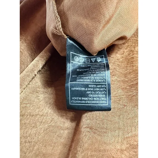 NWT Steve Madden Prairie Dreams Mini‎ Dress Apricot Satin Ruffle Smocked Small S - Image 16