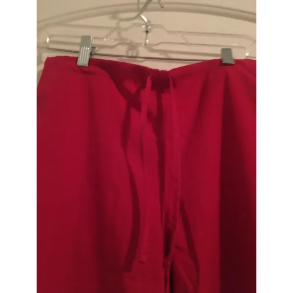 1pc Cherokee Adult Red Scrub Pants Nurse Medical Drawstring Size XS - Image 3
