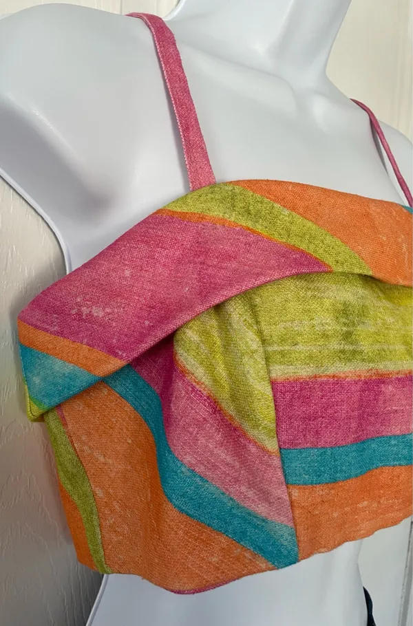 Angie Women’s Colorful Crop Top Size Small - Image 2