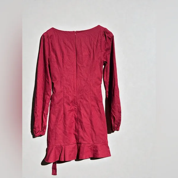 Princess Polly The Villa Mini Dress In Burgundy Size 6 - Image 14