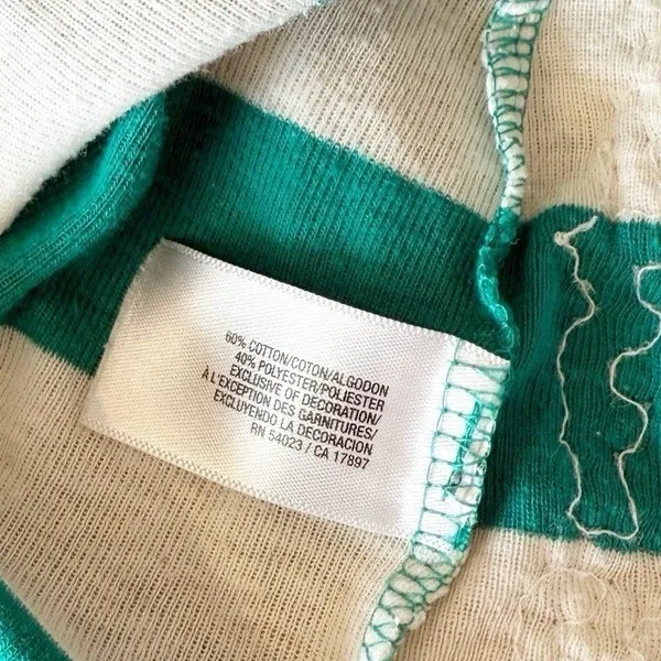 Old Navy Y2K Sequin Striped Tank Top Medium‎ Green White Preppy Layer - Image 5