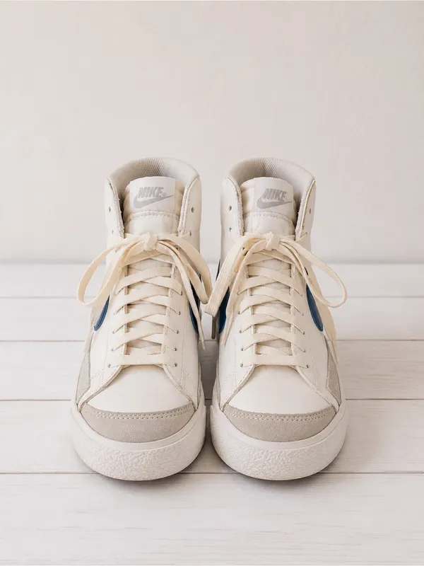 Nike Blazer Mid ‘77 Vintage Sail Game Royal White Leather Retro Classic Sneakers - Image 2