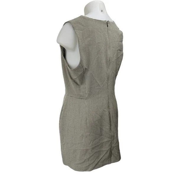 On 34th Black White Houndstooth Gingham Check Sleeveless Mini Shift Dress Sz 18W - Image 2