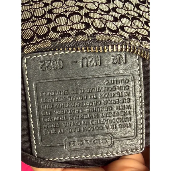 Coach Y2K Signature Demi Pouch Bag Black Grey‎ Jacquard Canvas 6622 Vintage - Image 8