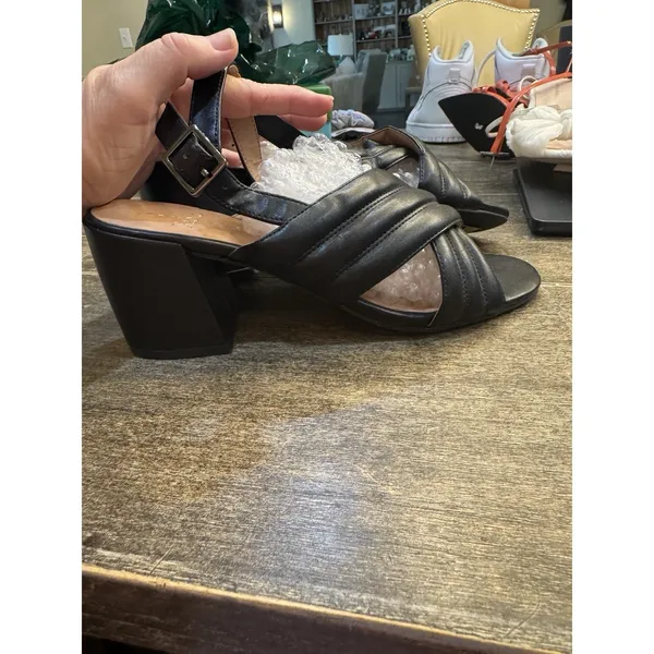 New LINEA PAOLO Size 8 ISABEL Strappy Crossover Sandals‎ Heels Shoes - Image 5