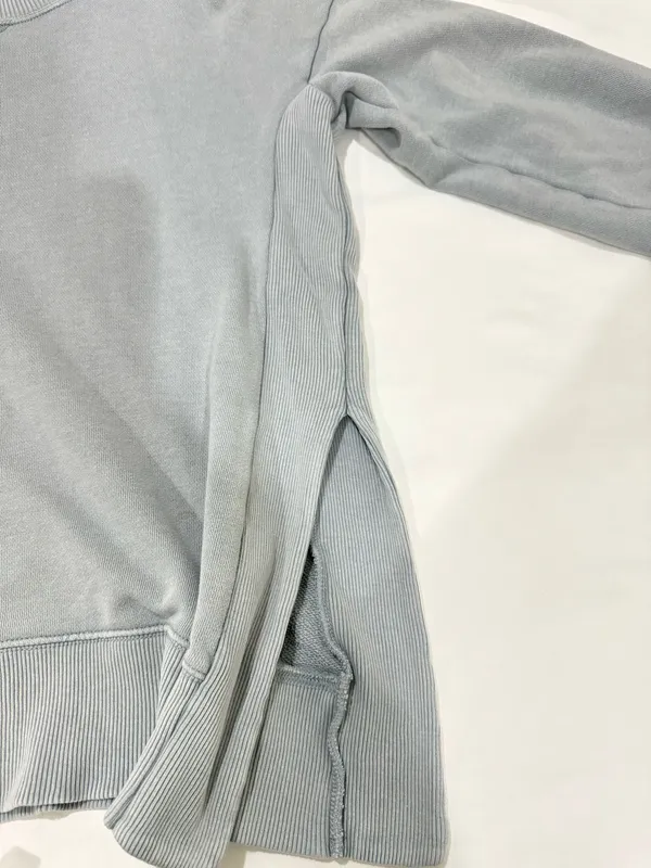 Aerie Oversized Slate Gray Blue Cozy Sweatshirt XS - Image 7