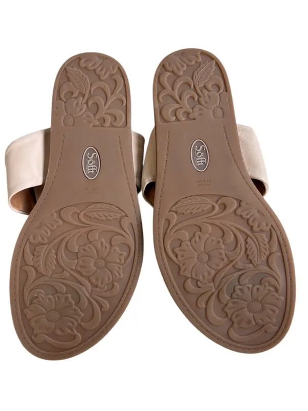 Like New Sofft Leather Essie Sandals Cream Size 9.5 - Image 7