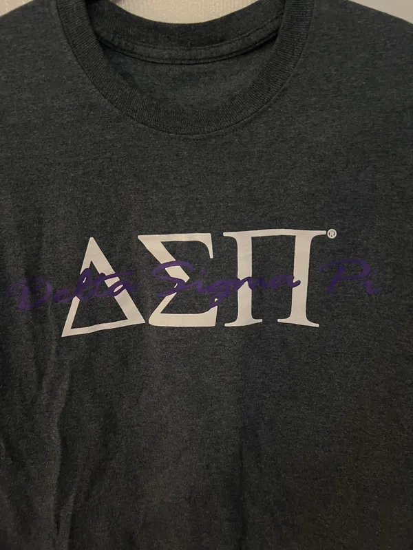 Delta Sigma Pi Shirt Gray Size M - Image 2