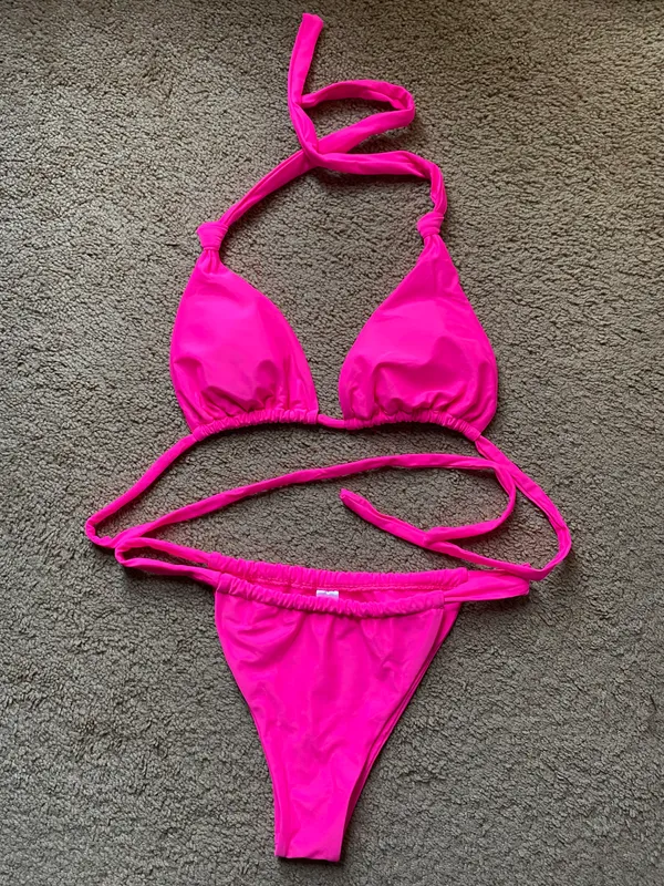Pink Two Piece Bikini Size XL - Image 5