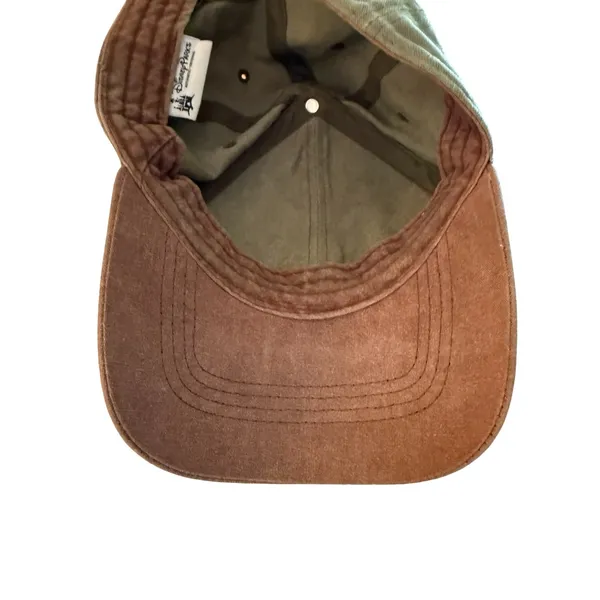Disney Parks Hat Mickey Mouse Canvas Olive Brown Trim Adjustable Hook and Loop - Image 7