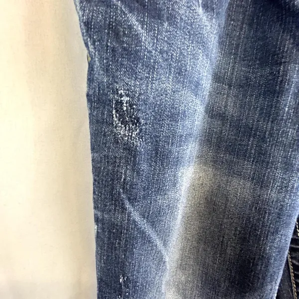 SKU 2129 WallFlower Maternity Blue Denim Bootcut Jeans Size Medium embellished - Image 8
