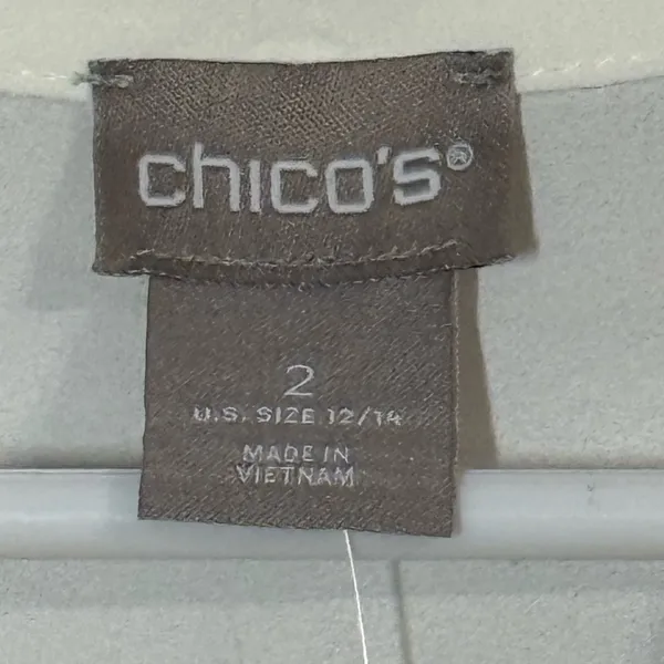 Chicos NWT Elegant Cream Sleeveless Blouse, sz 2 (12/14) - Image 3