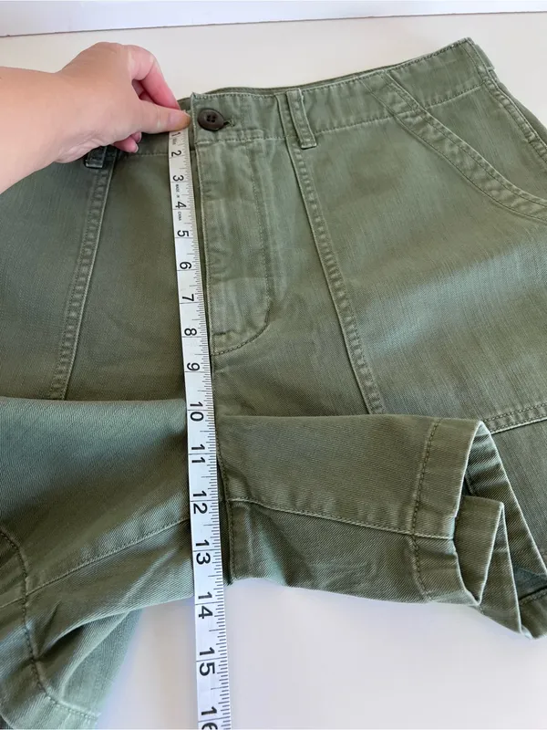 NWT Madewell Women's Relaxed Fatigue Shorts Woven Cotton Distant Grove - Image 9