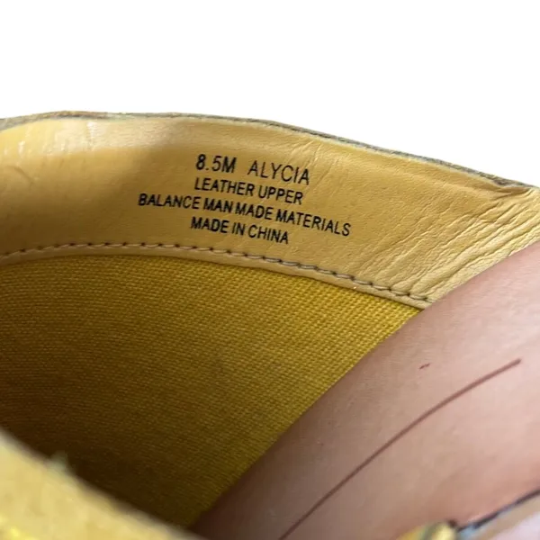 Dolce Vita Alycia‎ Sandals Sz 8.5 Yellow Suede Espadrile Jute Rafia Beach Boho - Image 6