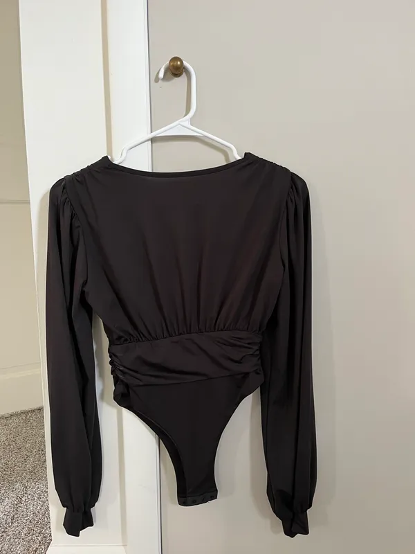 Deep Cut Long Sleeve Bodysuit - Image 3