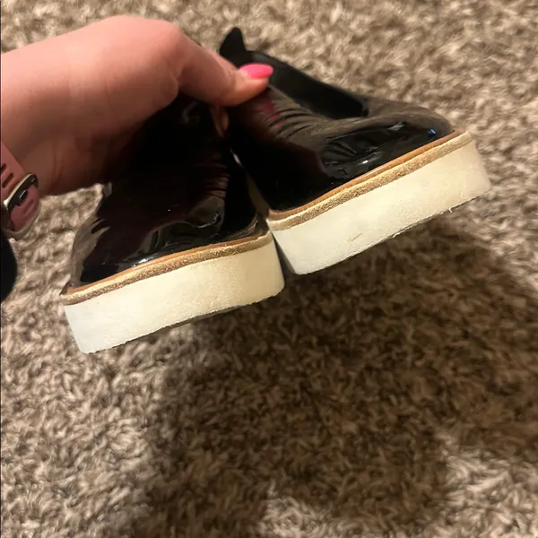 Vince Platform Patent Leather Shoes Black Size 8.5 - Image 4