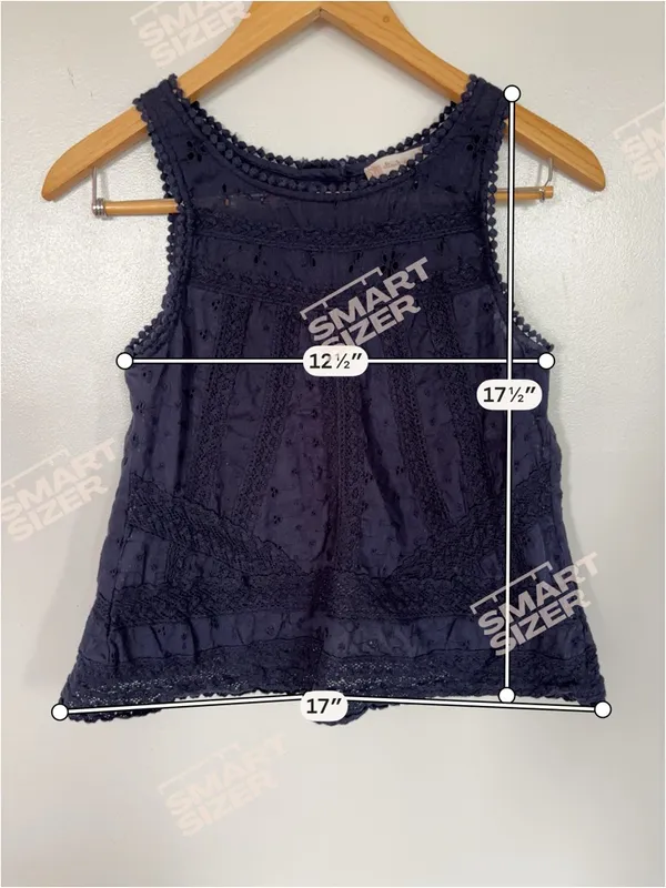 Altar'd State Navy Eyelet Lace Trim Sleeveless Tank - Image 2