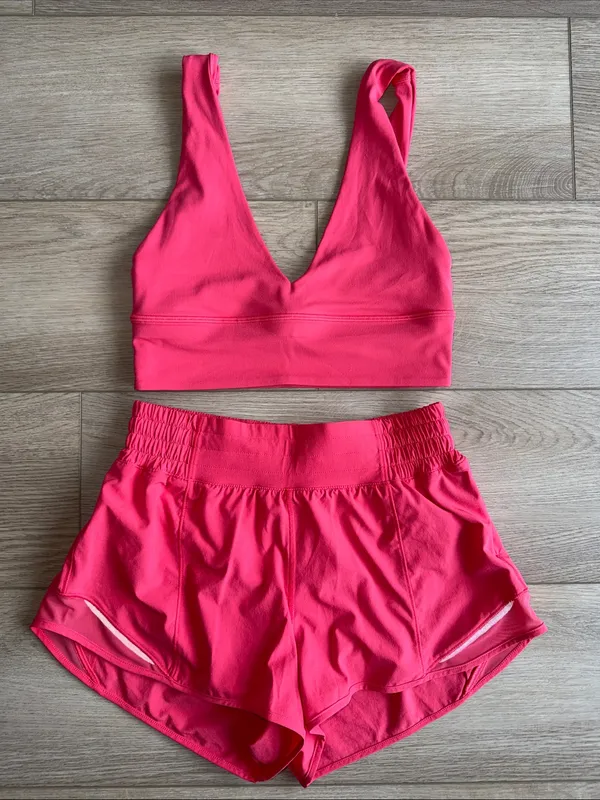Lululemon Align V-Neck Bra + Hotty Hot High-Rise Short 2.5” - Image 5