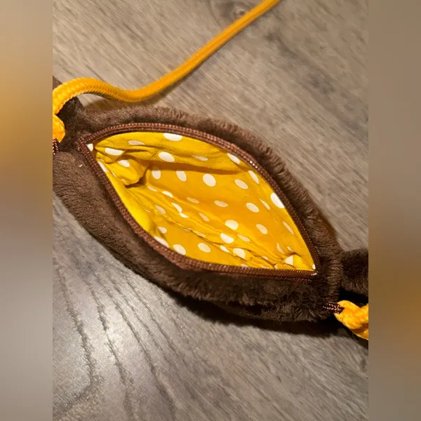 Sun Arrow Japanese Rare Coin purse monkey bag with strap dated 2010 Brown - Image 7