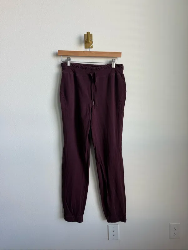 Lululemon Women's Jogger Sweatpants Plum Purple Drawstring Lounge Pants 6 - Image 2