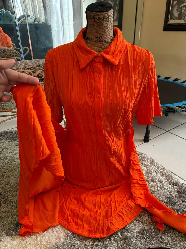 Fabulous orange dress size Lg - Image 4