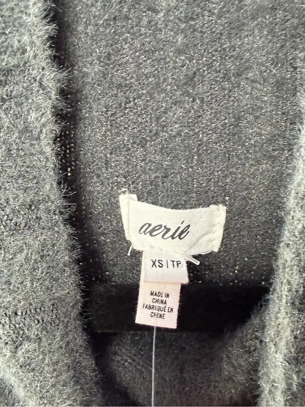 NWT Aerie‎ So Soft Ribbed Mock Neck Long Sleeve Midi Dress in Gray Size XS - Image 6