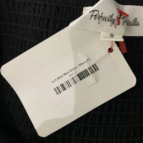 Perfectly Priscilla Maxi Dress Small‎ Black Hi Low NWT Formal Evening - Image 7