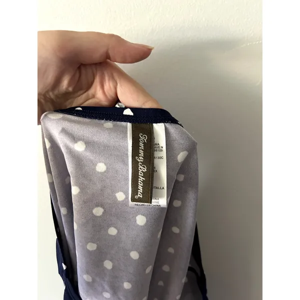 Tommy Bahama Blue White Polka Dot Mini Swim Coverup Skirt Size M - Image 3