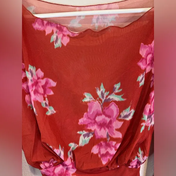 Free People Intimately‎ NWOT Undercover Printed Bodysuit Cherry Combo Top - Image 7