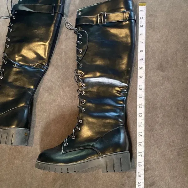 Women’s Lace Up Knee High Combat Boot NEW Size 38 (US7) - Image 6