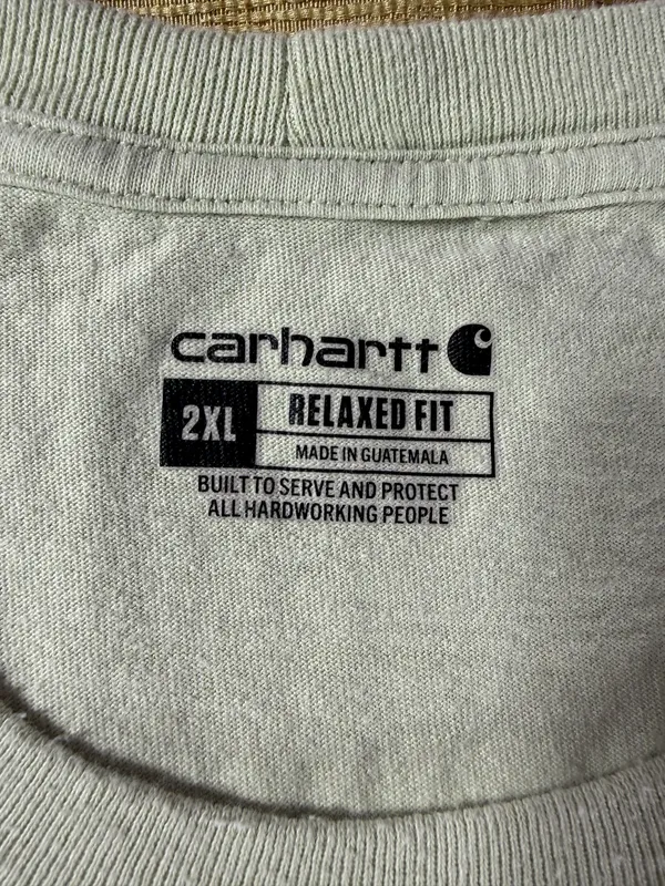 Carhartt 1889 Pocket T Shirt Men’s 2XL Relaxed Fit Green Workwear Graphic - Image 2