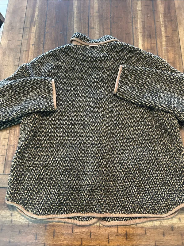 Orvis Tweed-Style Bouclé Jacket with Tan Trim XL - Image 5