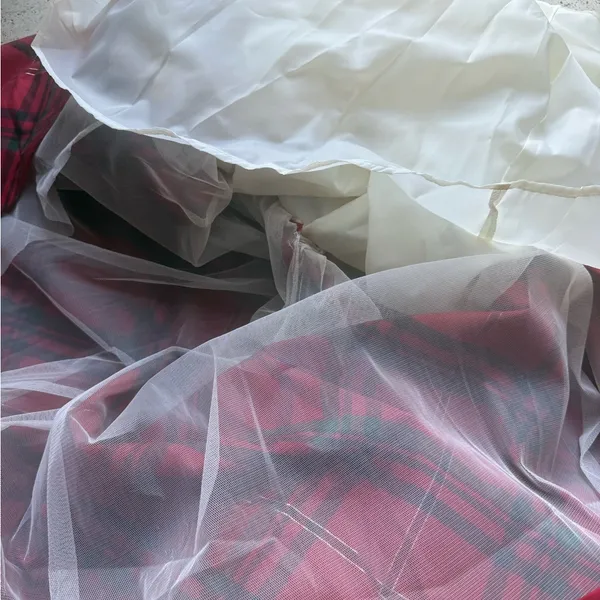 NWT Disney Red Plaid A-Line Skirt S satin taffeta toule christmas 28”waist - Image 6